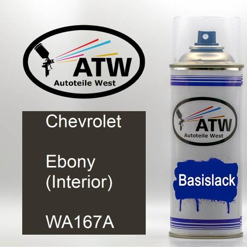 Chevrolet, Ebony (Interior), WA167A: 400ml Sprühdose, von ATW Autoteile West.